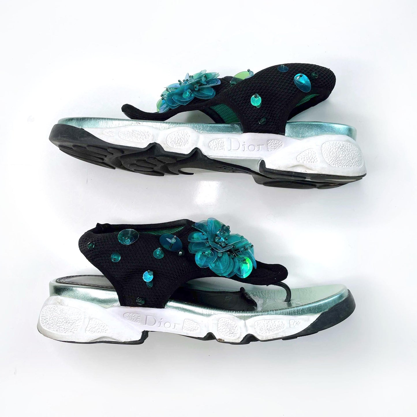 dior fusion sneaker thong sandals - size 37