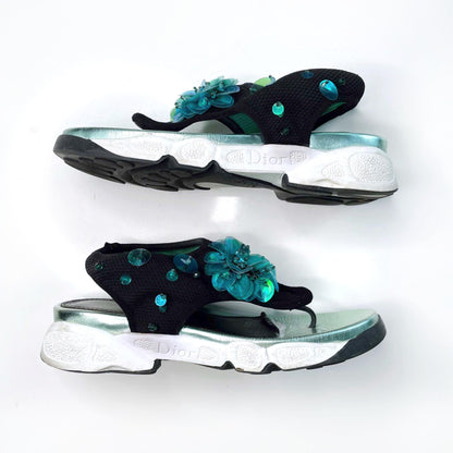 dior fusion sneaker thong sandals - size 37