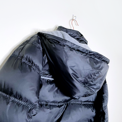 dior homme black puffer jacket with removable hood - size 50