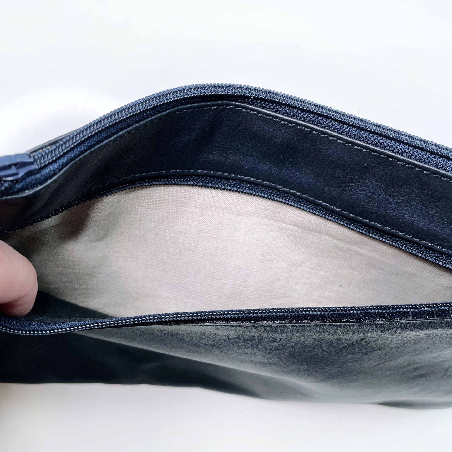 vintage 60's dior leather makeup bag