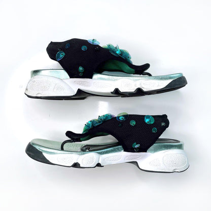 dior fusion sneaker thong sandals - size 37