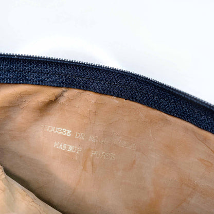 vintage 60's dior leather makeup bag