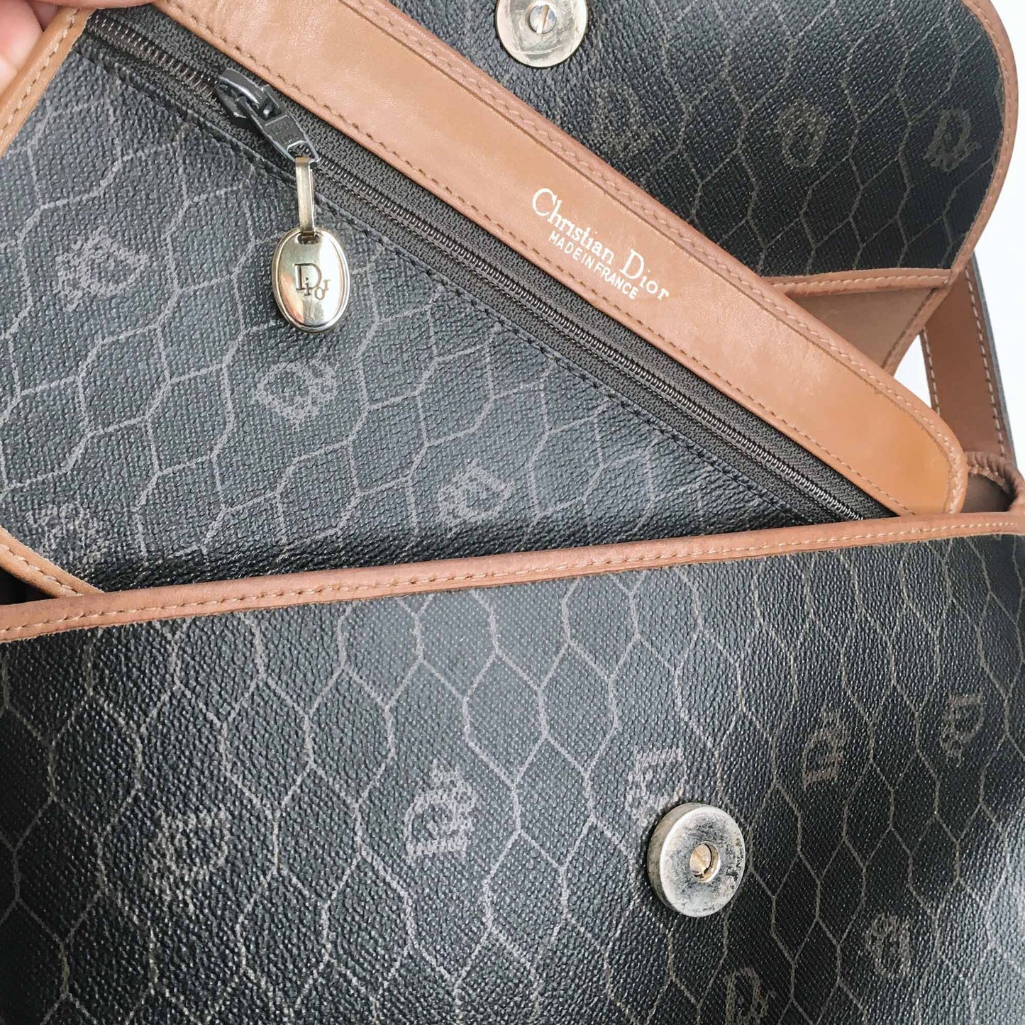 Christian Dior vintage monogram leather crossbody