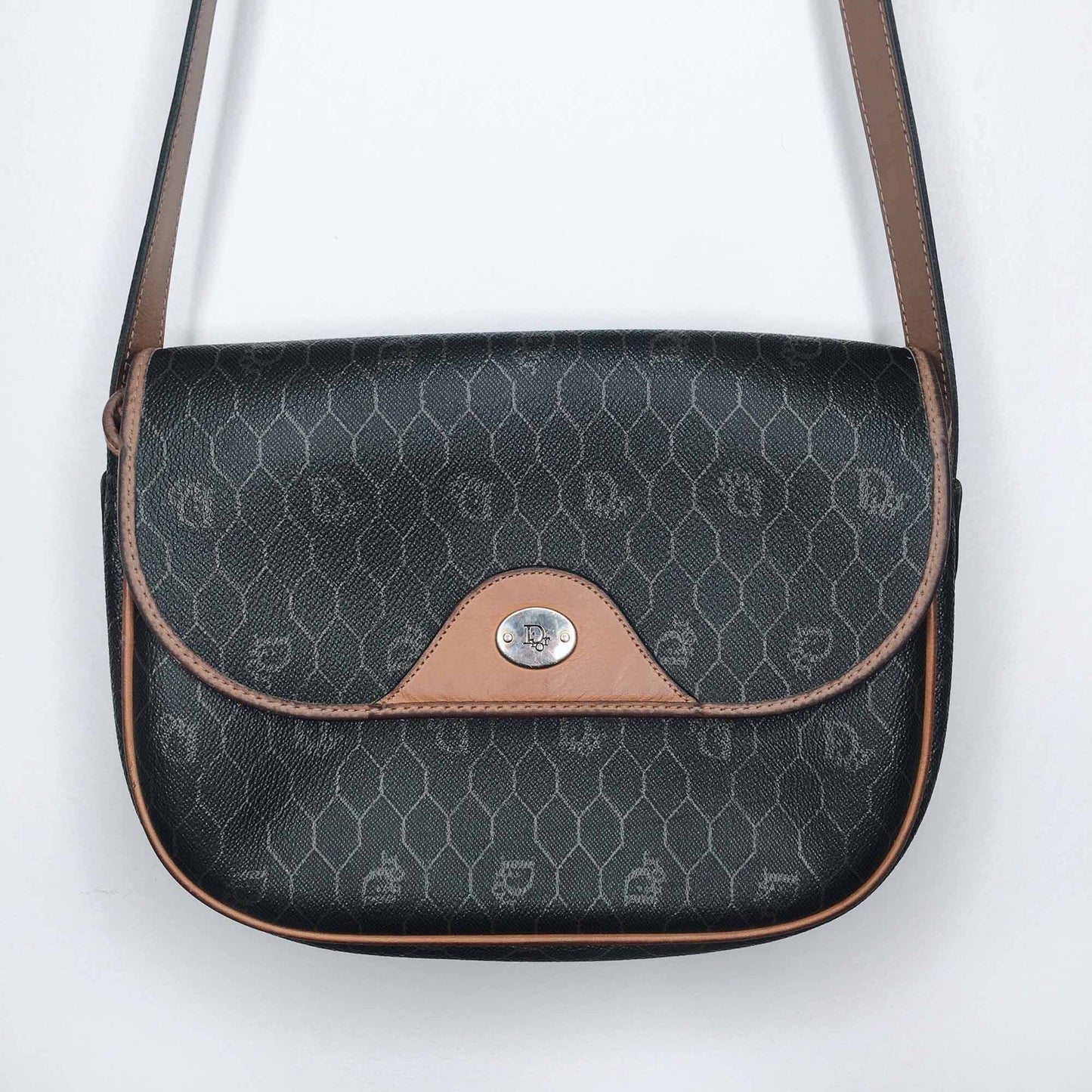 Christian Dior vintage monogram leather crossbody
