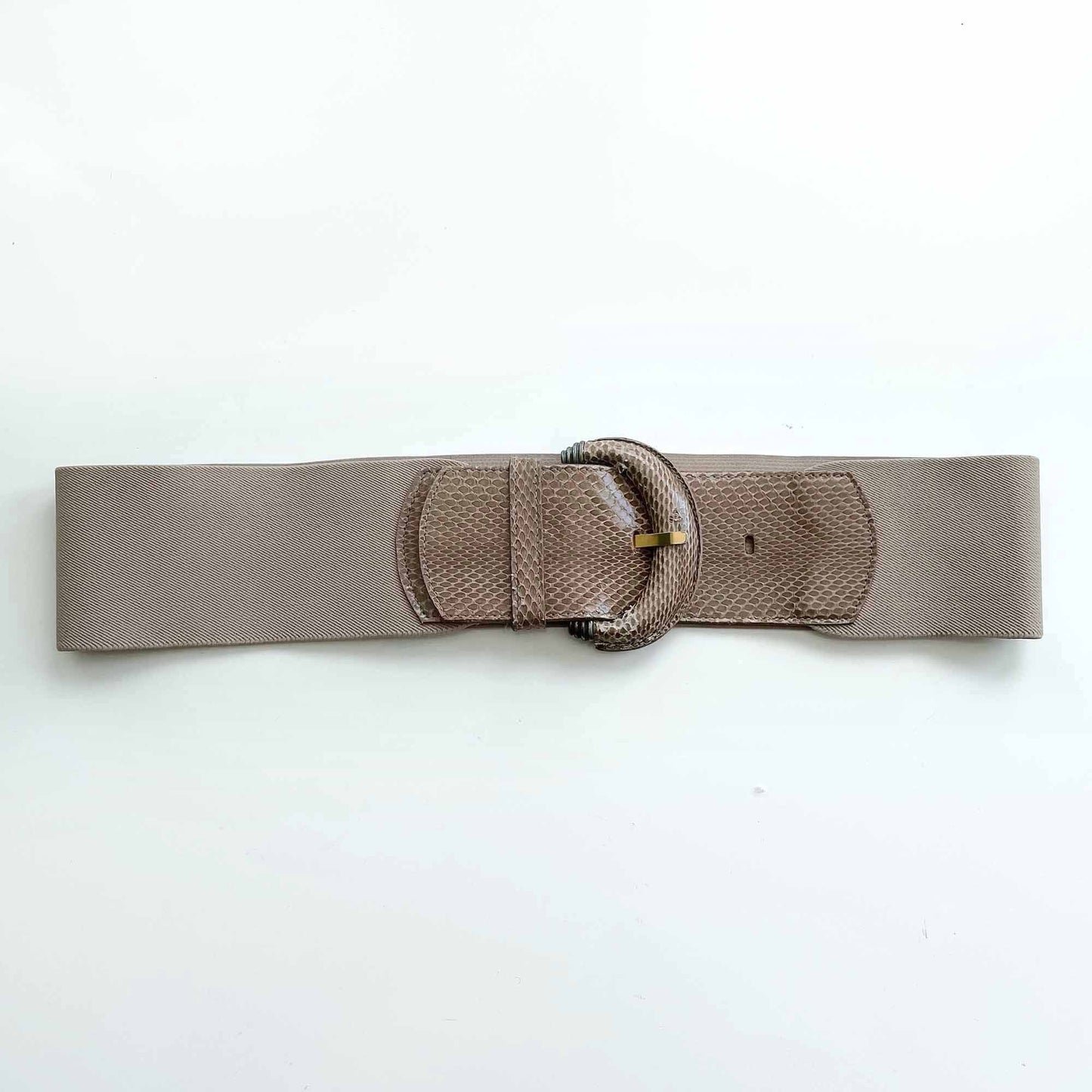 vintage christian dior snakeskin stretch belt - size large
