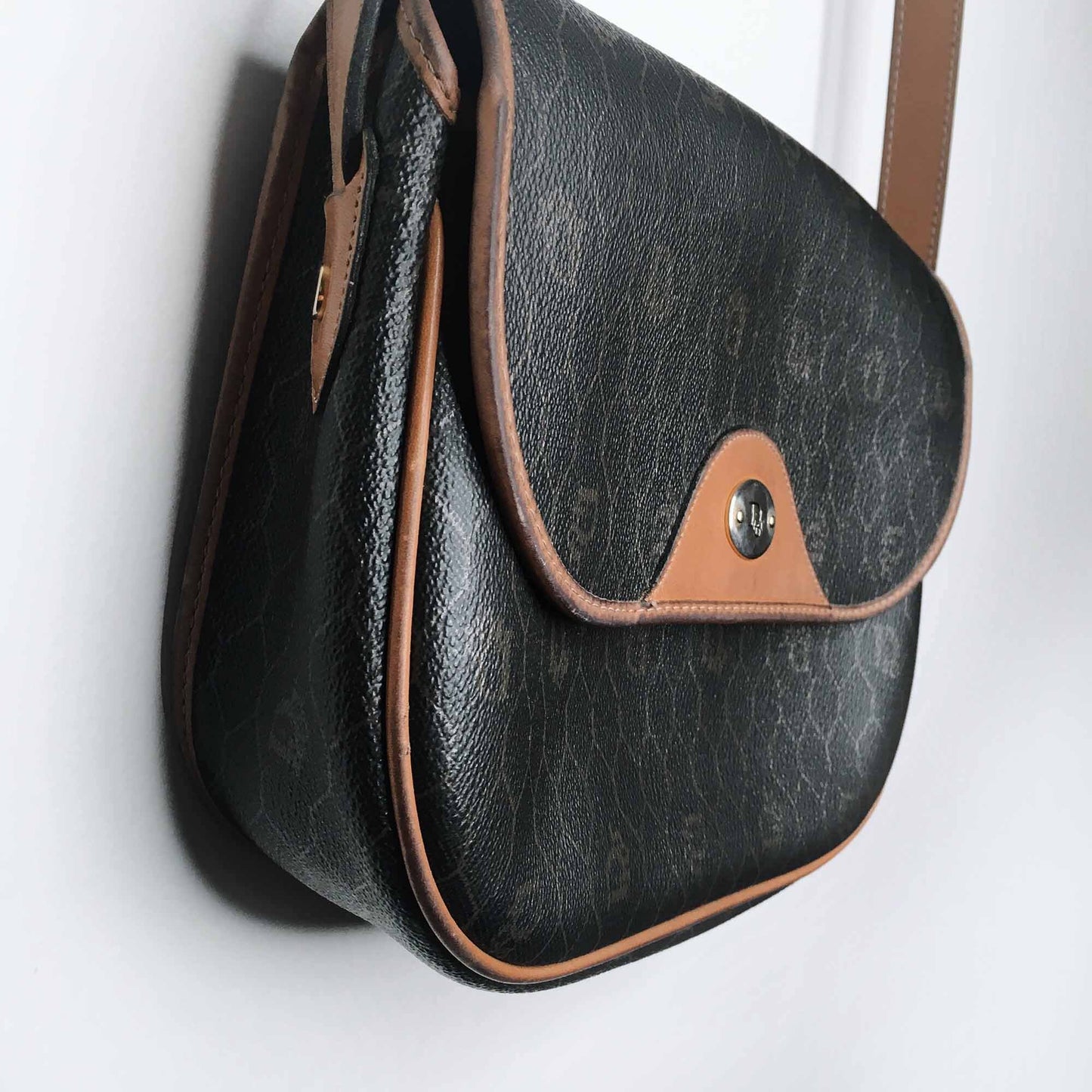 Christian Dior vintage monogram leather crossbody