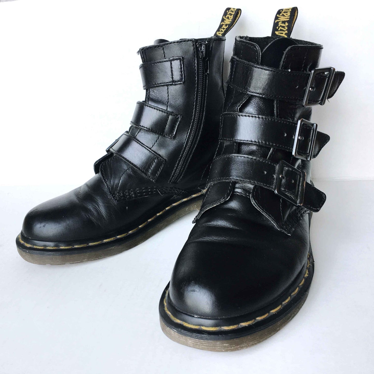 Doc Martens rare Blake 3-strap buckle boots - size 7