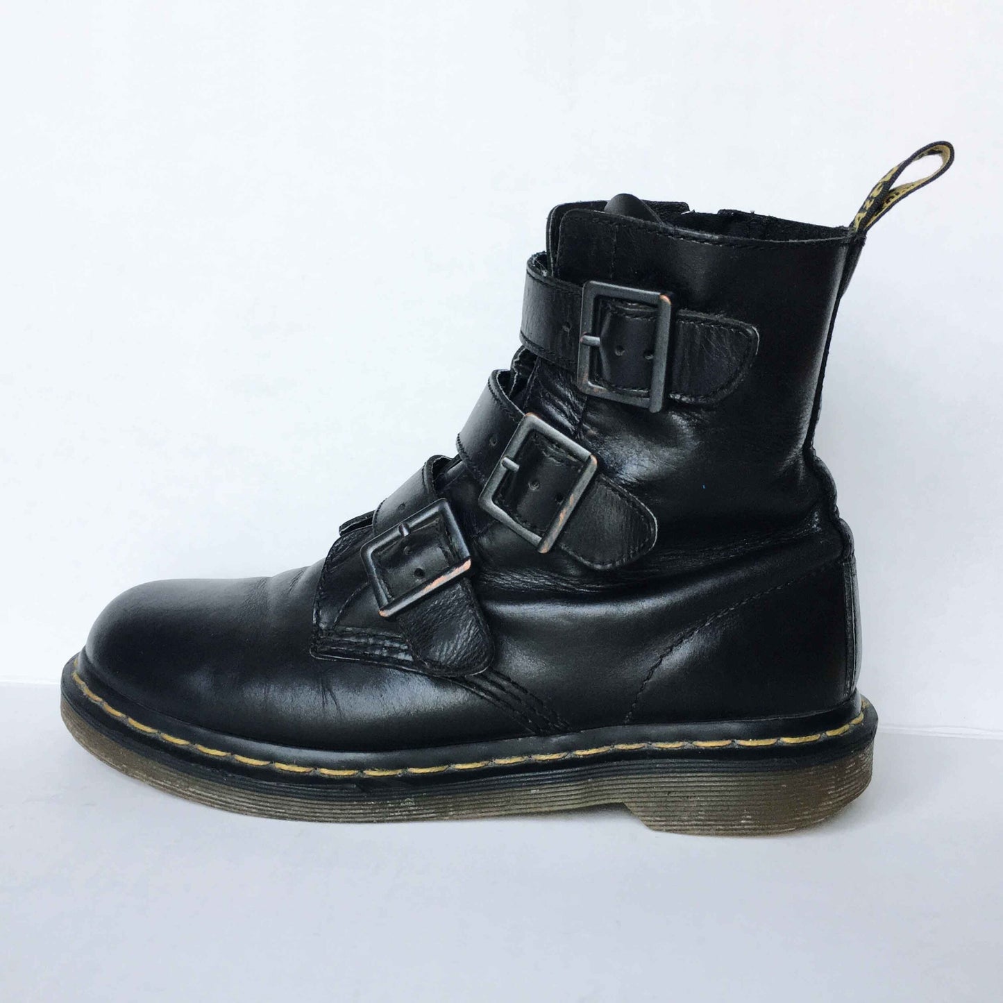 Doc Martens rare Blake 3-strap buckle boots - size 7