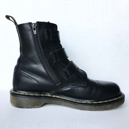 Doc Martens rare Blake 3-strap buckle boots - size 7