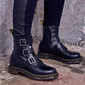 Doc Martens rare Blake 3-strap buckle boots - size 7