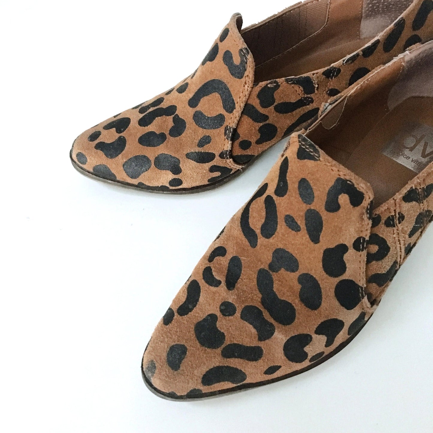 Dolce Vita Leopard Slip-on Booties - size 6