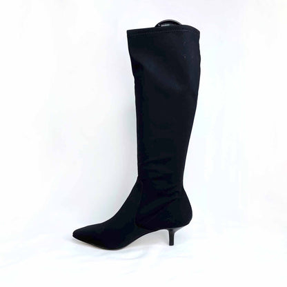 donald J pliner luna stretch neoprene tall kitten heel boot - size 7.5