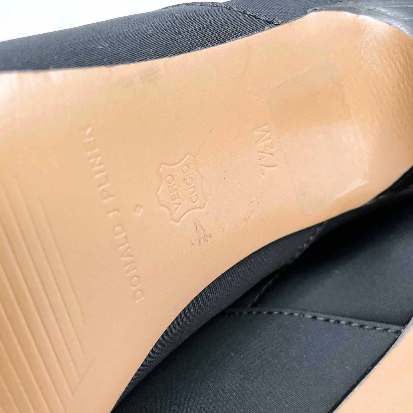 donald J pliner luna stretch neoprene tall kitten heel boot - size 7.5