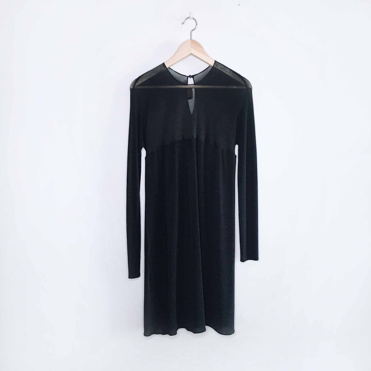 donna karan new york mesh top evening dress - size 10