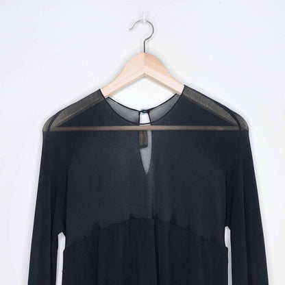 donna karan new york mesh top evening dress - size 10