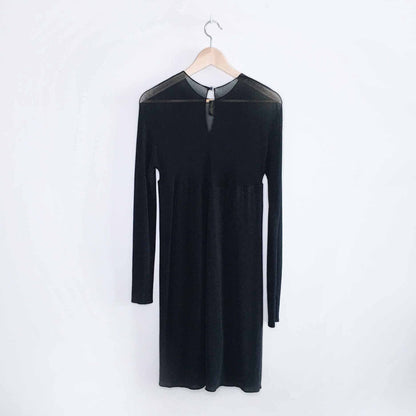 donna karan new york mesh top evening dress - size 10