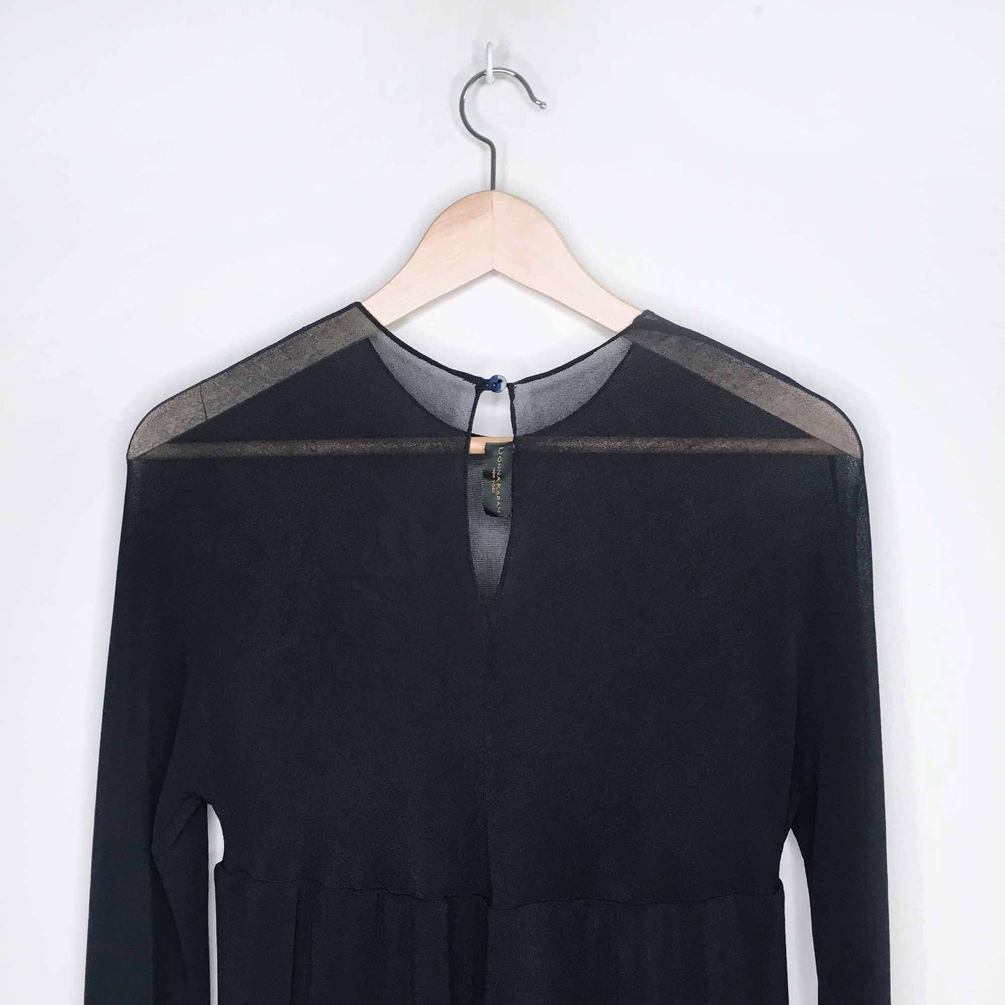 donna karan new york mesh top evening dress - size 10