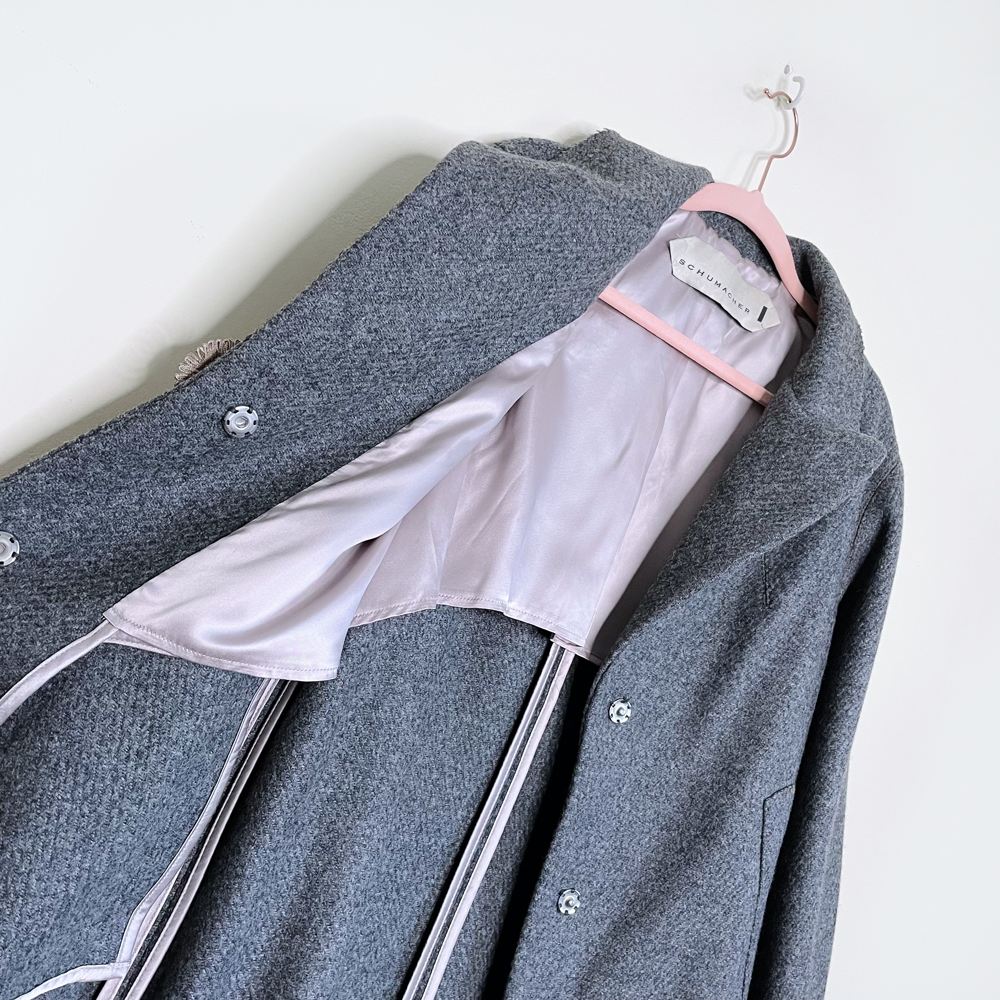 dorothee schumacher grey wool coat - size medium