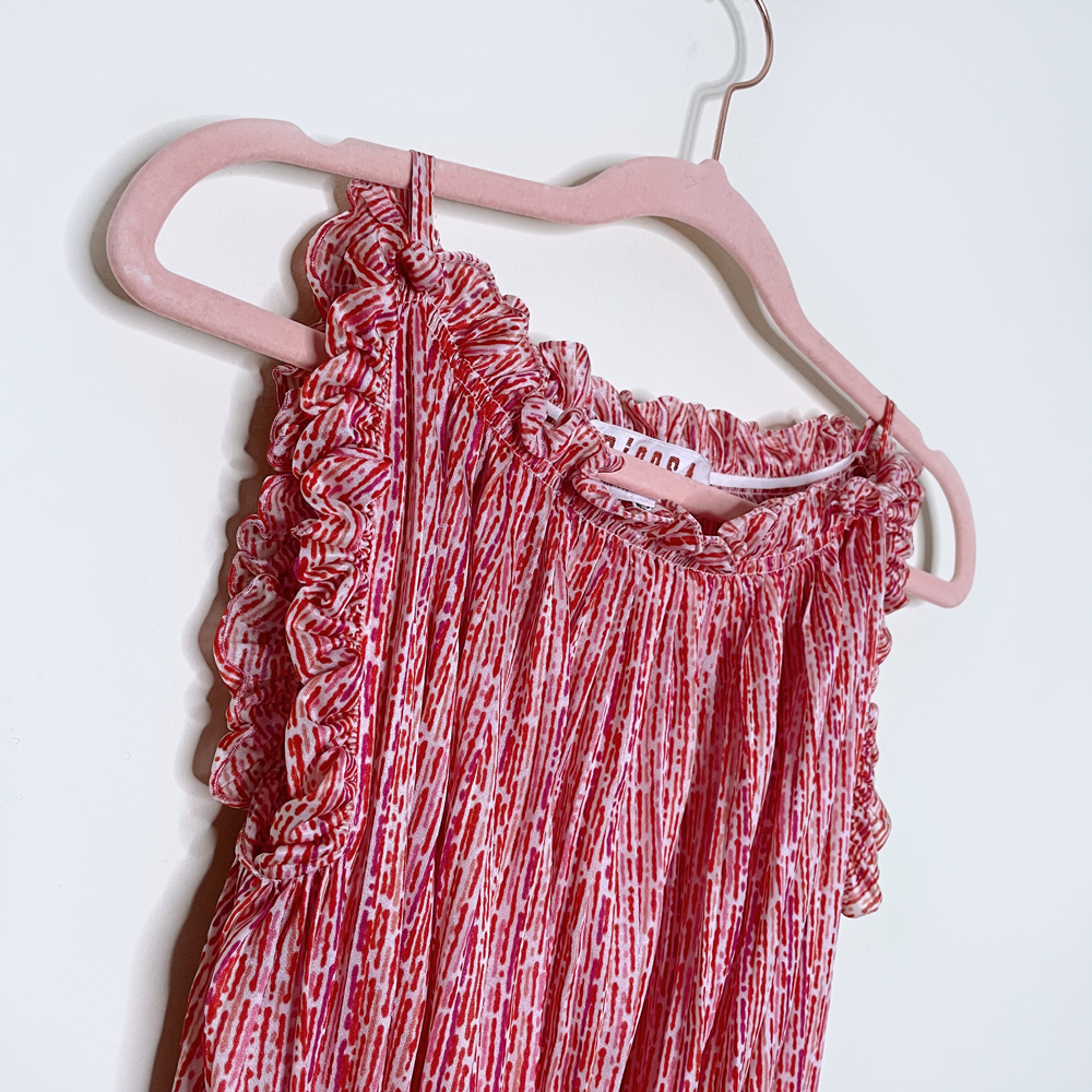 vintage 60's tricosa paris tiered ruffle midi sundress - size small