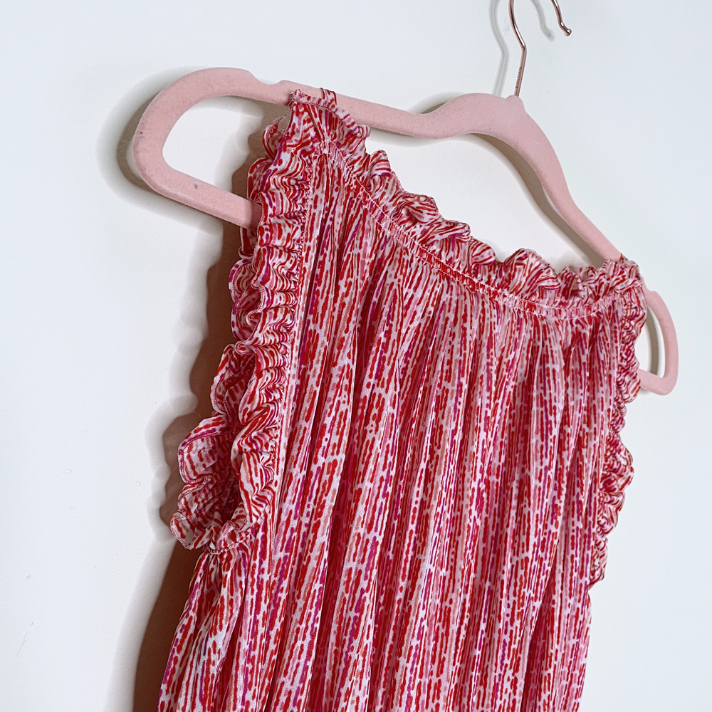 vintage 60's tricosa paris tiered ruffle midi sundress - size small