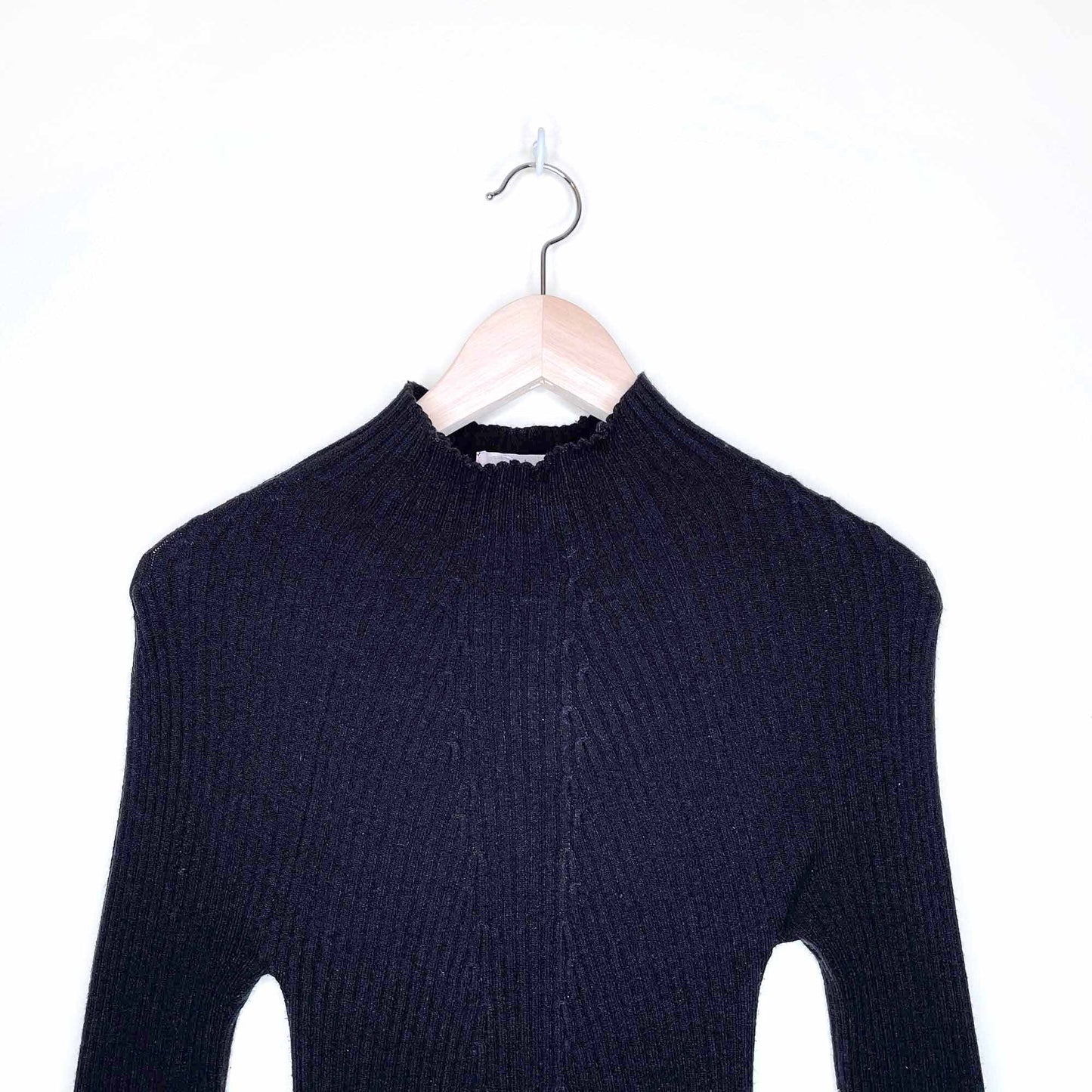 forever 21 mock neck ribbed sweater dress - size small