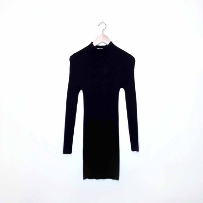 forever 21 mock neck ribbed sweater dress - size small