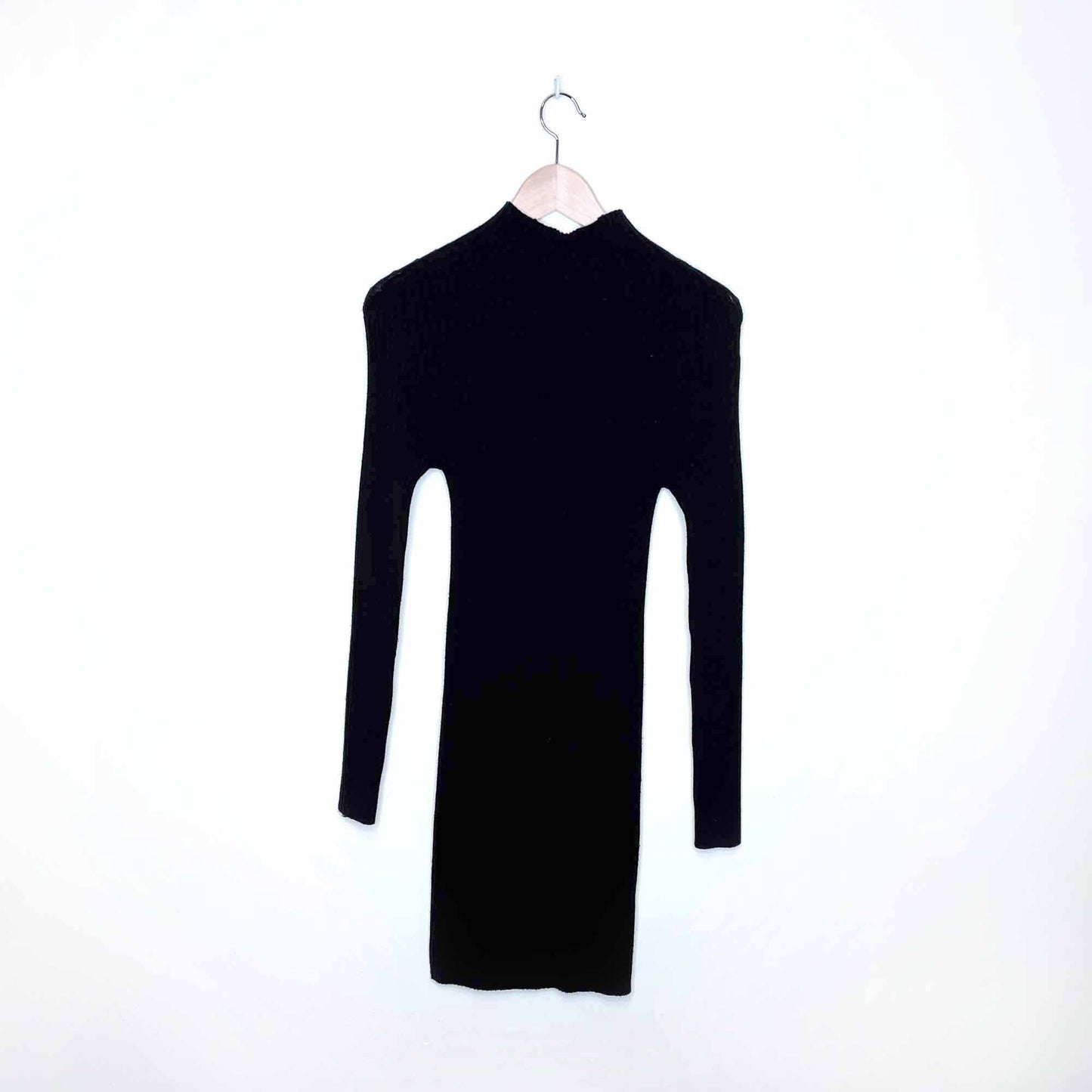 forever 21 mock neck ribbed sweater dress - size small