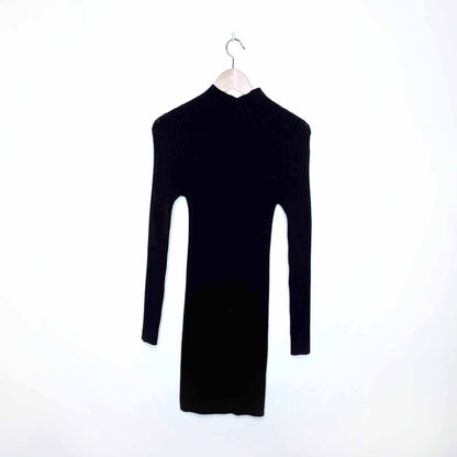 forever 21 mock neck ribbed sweater dress - size small