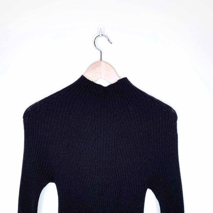 forever 21 mock neck ribbed sweater dress - size small