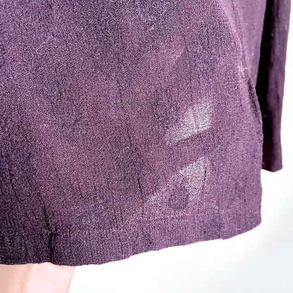 vintage dries van noten wool polka dot semi-sheer blouse - size 40