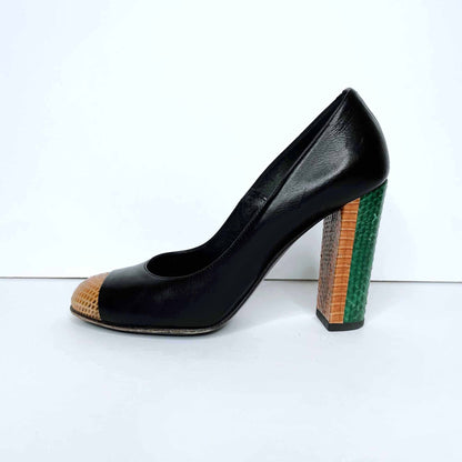 dries van noten colour block python pumps - size 36.5