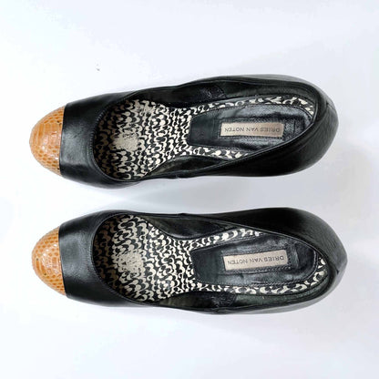 dries van noten colour block python pumps - size 36.5