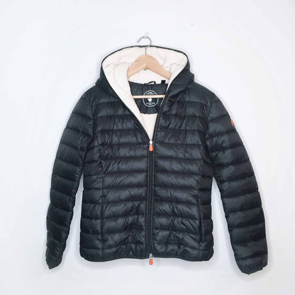 Save the Duck Giga sherpa lined puffer - size Large