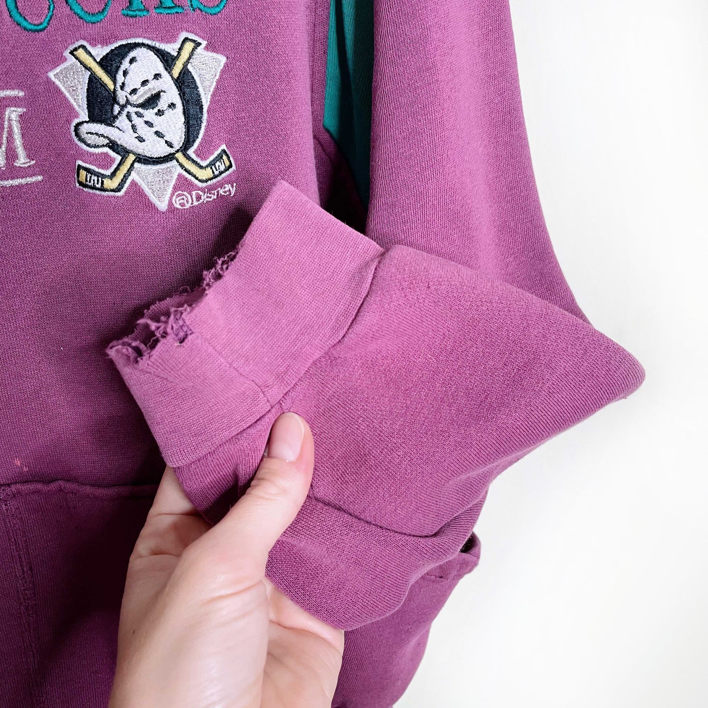 vintage athletics softwear canada mighty ducks hoodie - size medium