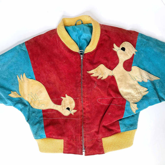 vintage 1992 baby ducks varsity bomber jacket