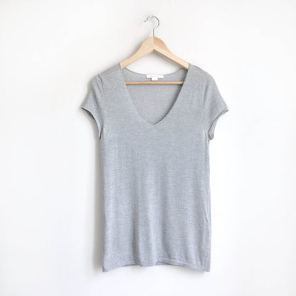 DUFFY light knit wool v-neck tee - size Medium