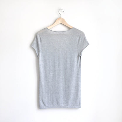 DUFFY light knit wool v-neck tee - size Medium