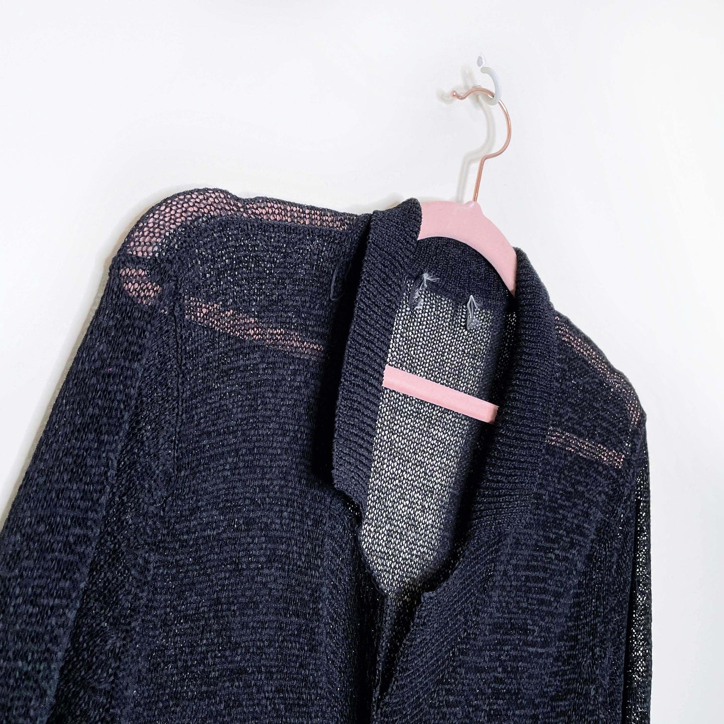 vintage 90s semi-sheer knit duster cardigan - size small