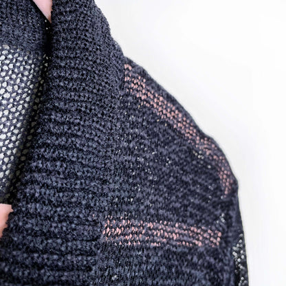 vintage 90s semi-sheer knit duster cardigan - size small