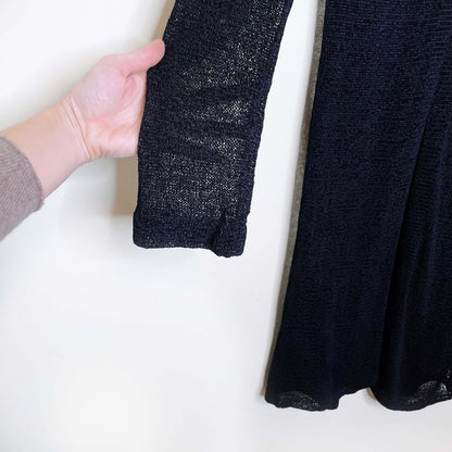 vintage 90s semi-sheer knit duster cardigan - size small