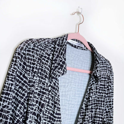 dvf jersey long sleeve wrap mini dress - size medium