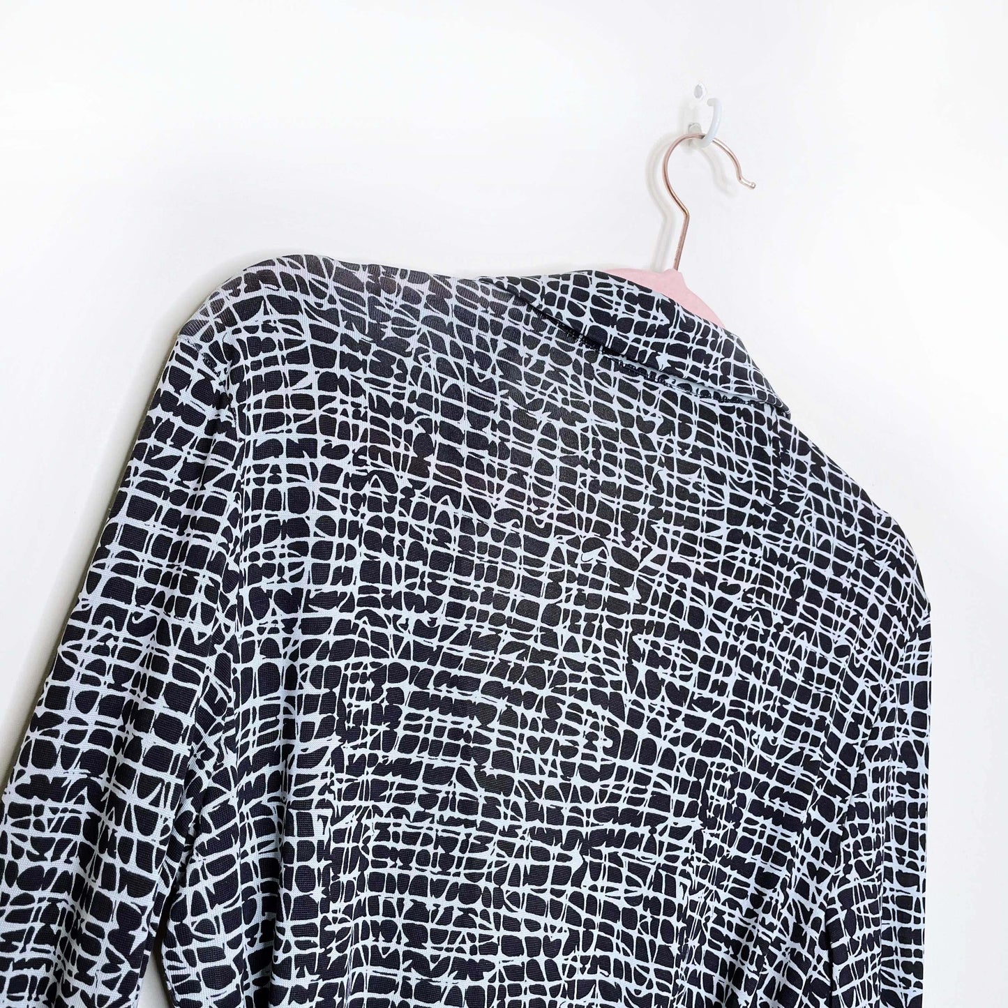 dvf jersey long sleeve wrap mini dress - size medium