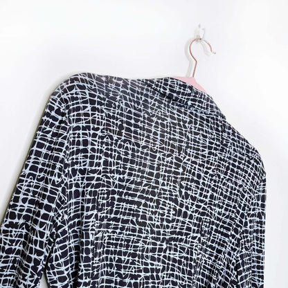 dvf jersey long sleeve wrap mini dress - size medium