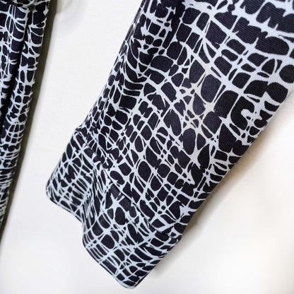 dvf jersey long sleeve wrap mini dress - size medium