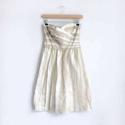 DVF Diane von Furstenberg gold strapless dress - size 4