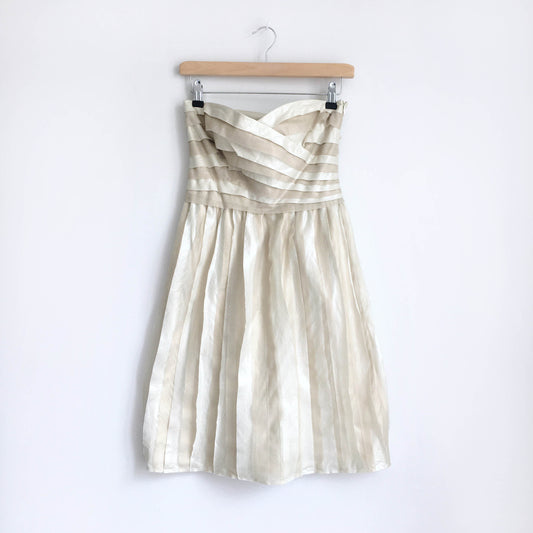 DVF Diane von Furstenberg gold strapless dress - size 4