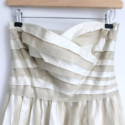 DVF Diane von Furstenberg gold strapless dress - size 4