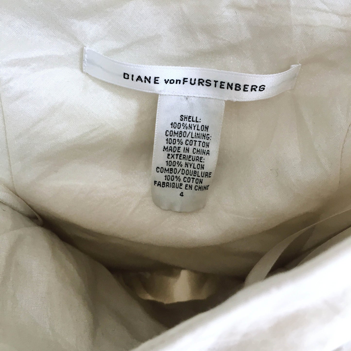 DVF Diane von Furstenberg gold strapless dress - size 4