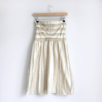 DVF Diane von Furstenberg gold strapless dress - size 4