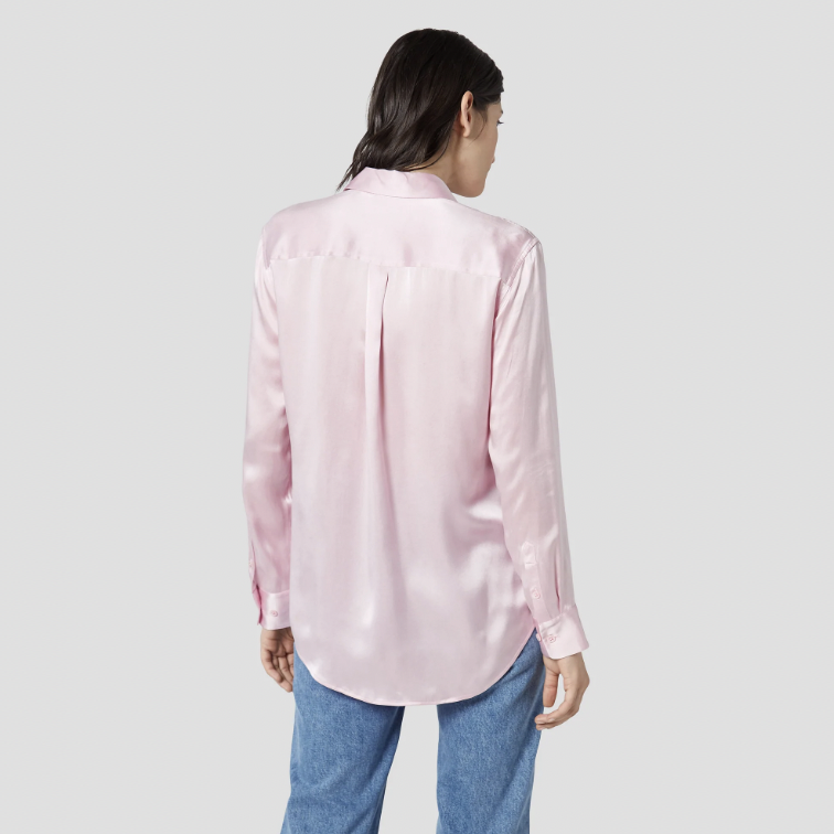 equipment femme signature silk satin shirt - size medium